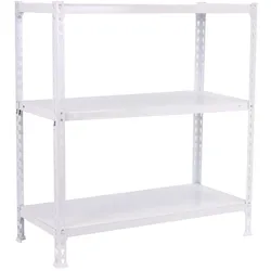 SimonRack Ecoclick schraubenloses Metallregal 3 Böden. Farbe WEISS 900x900x300 mm