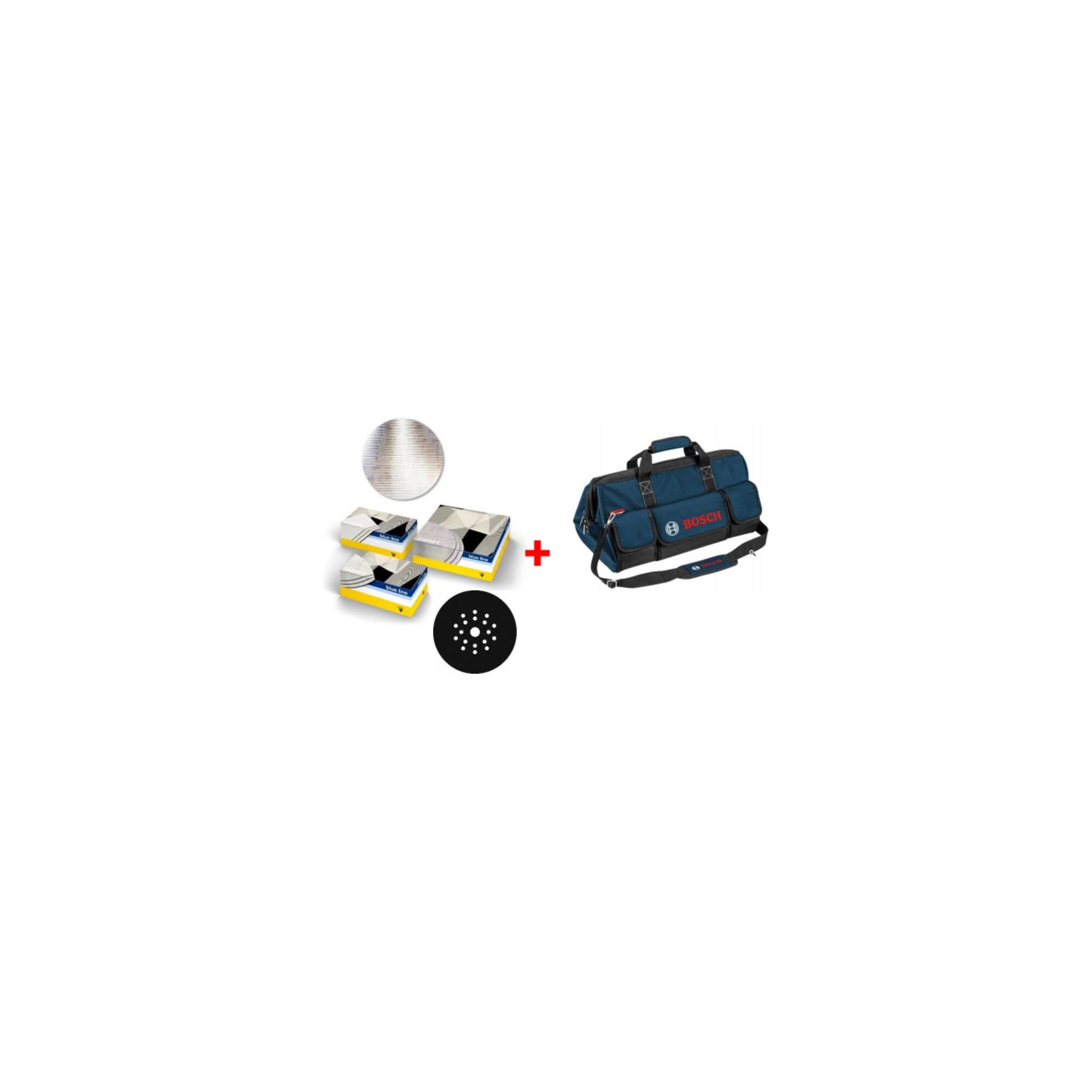 BOSCH Trockenbau-Set, sia Schleifscheibe 7500 + Zwischenscheibe + Handwerkertasche, 153-teilig (06159975L5)