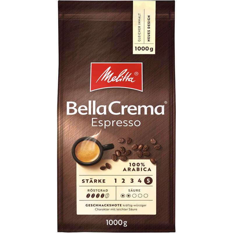 Melitta BellaCrema Espresso ganze Bohnen 1,0 kg 789972002
