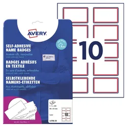 AVERY Zweckform Namensetiketten L4786-20 weiß 80,0 x 50,0 mm