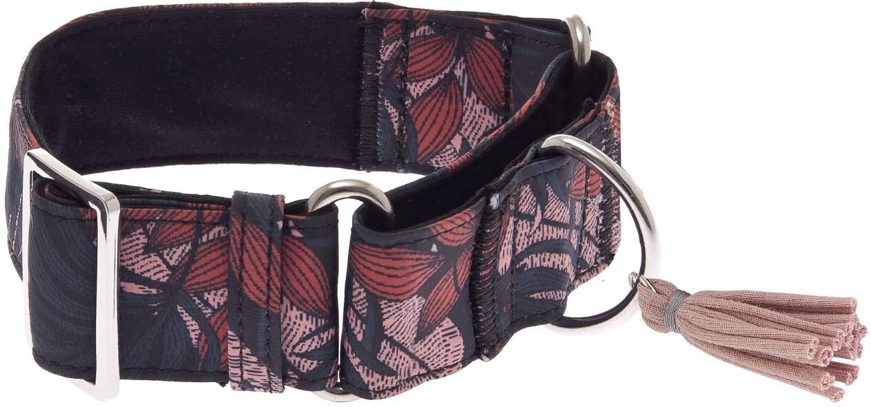 Ferribiella Collare Martingala per Cani Kami Collection Regolabile Nero S 3,8x24-37cm