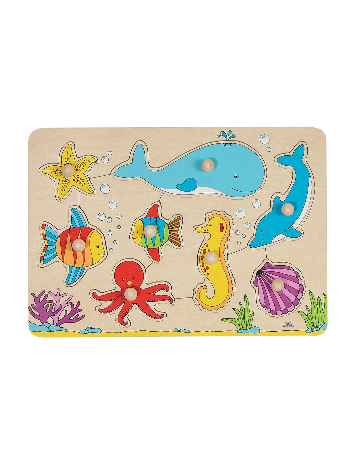 Goki Stud Puzzle Underwater World 8pcs. Holz