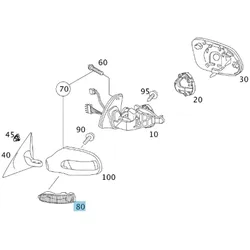 Mercedes-Benz SL R230 Blinkerleuchte Spiegel links A171820032164
