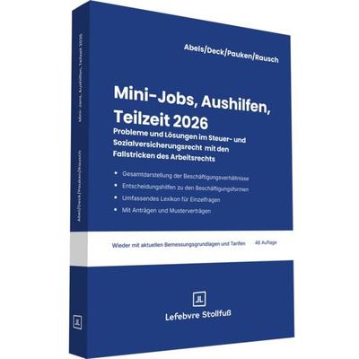 Mini-Jobs, Aushilfen, Teilzeit 2026, Taschenbuch von Andreas Abels,Thomas Pauken,Wolfgang Deck,Rainer Rausch, Lefebvre Stollfuß - Zweigniederlassung