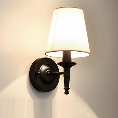 Friendly Fresh Finds Creative LED Fabric Lampshade Wall Lamp Bedside Light For Cozy Home Decor black Base not Including Bulb 12 W