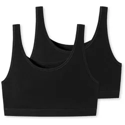 2 Schiesser Bustiers - Damen - Gr. 42 - schwarz