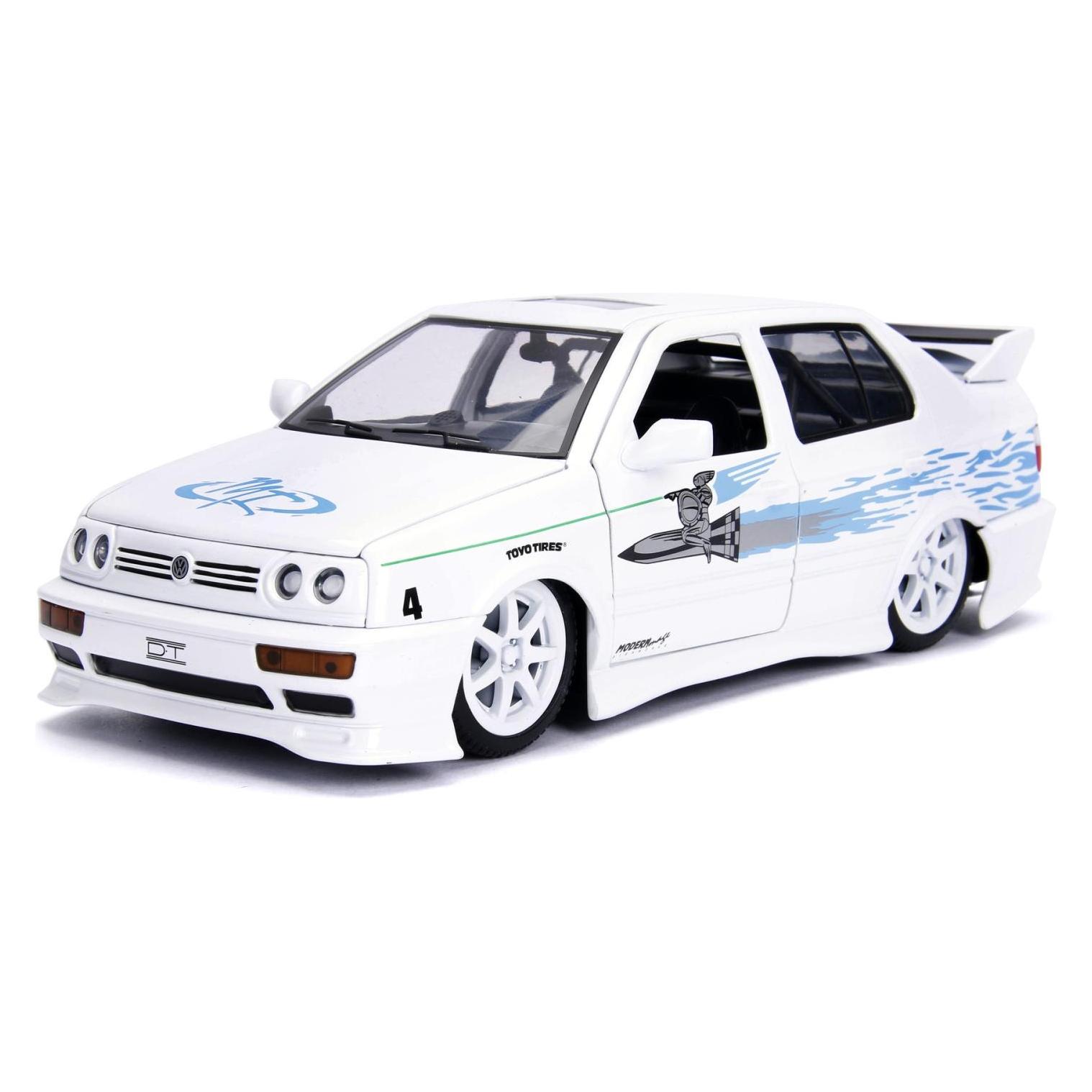 Jada 253203025 Fast and The Furious 1:24 F&F Jesses VW Jetta, White/Blue (9399591314R00)