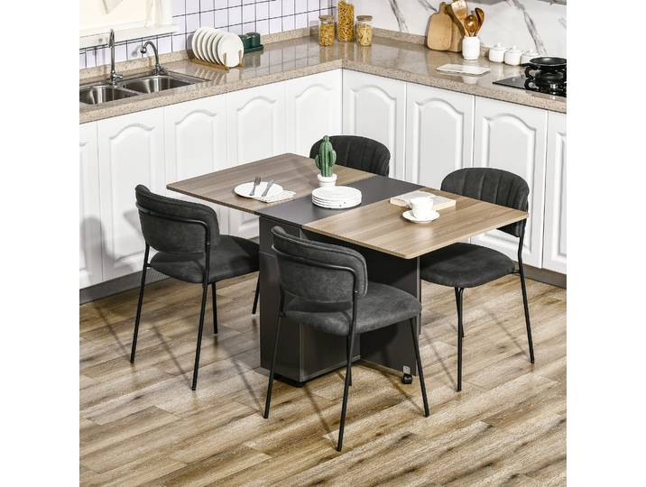 HOMCOM Table Pliante Roulettes Rangement 76x140cm