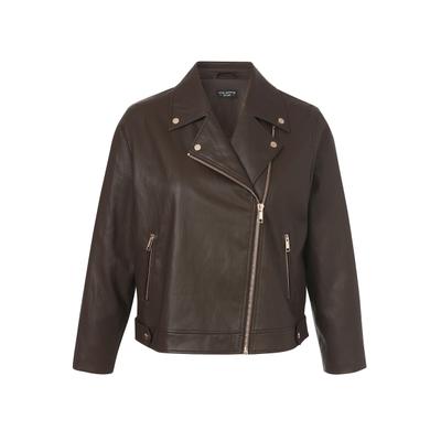 Bikerjacke VIA APPIA DUE "VIA APPIA DUE Jacke", Damen, Gr. 48, kaffee, regular fit, Jacken, Große Größen