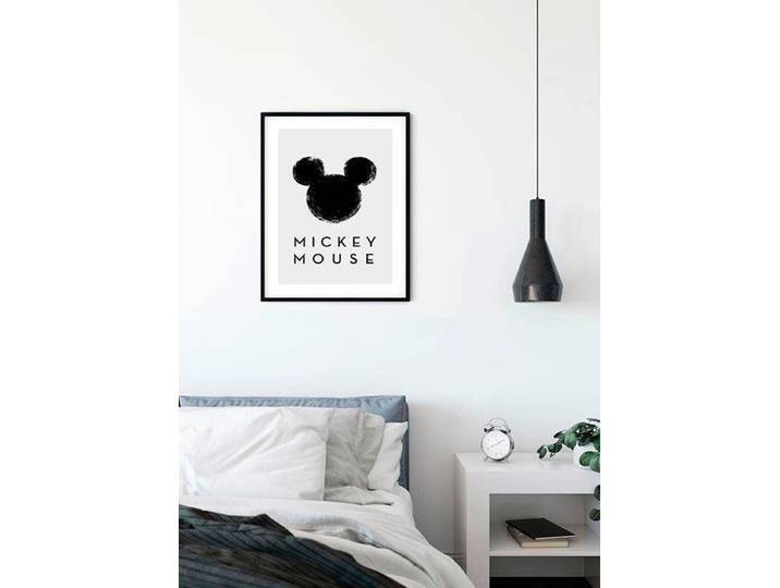 Bild KOMAR Mickey Mouse Silhouette , weiß (farbe bild(er): weiß), B:30cm H:40cm, Holz, Papier, Bilder, Bild, Wandbild zur Dekoration im Kinderzimmer - ohne Rahmen