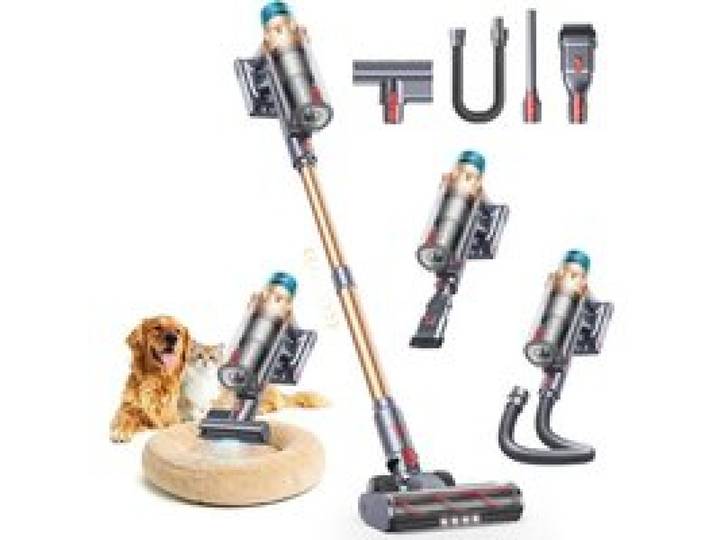 Aspirateur Balai Sans Fil 55KPa/650W/70Min Brosse Matelas Tuyau 1M Mode Auto Écran Tactile Parfumé Animaux Maison