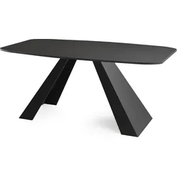 ESSTISCH Monte rechteckig ausziehbar, Schwarz 180-220/90/76 cm