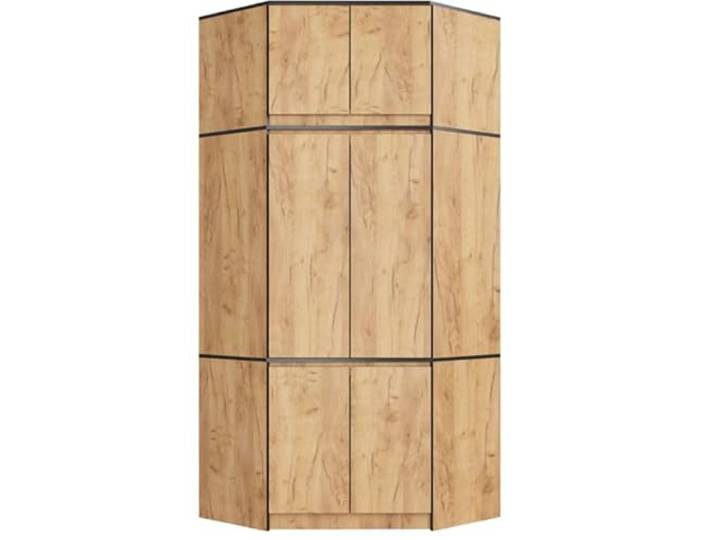 BDW Schlafzimmer Eckschrank mit Verlängerung - Elegant und funktionell - Großes Fassungsvermögen - Vielseitiger Stil - Einfache Montage - 100 cm - 6 Türen, 9 Einlegeböden - Craft Eiche