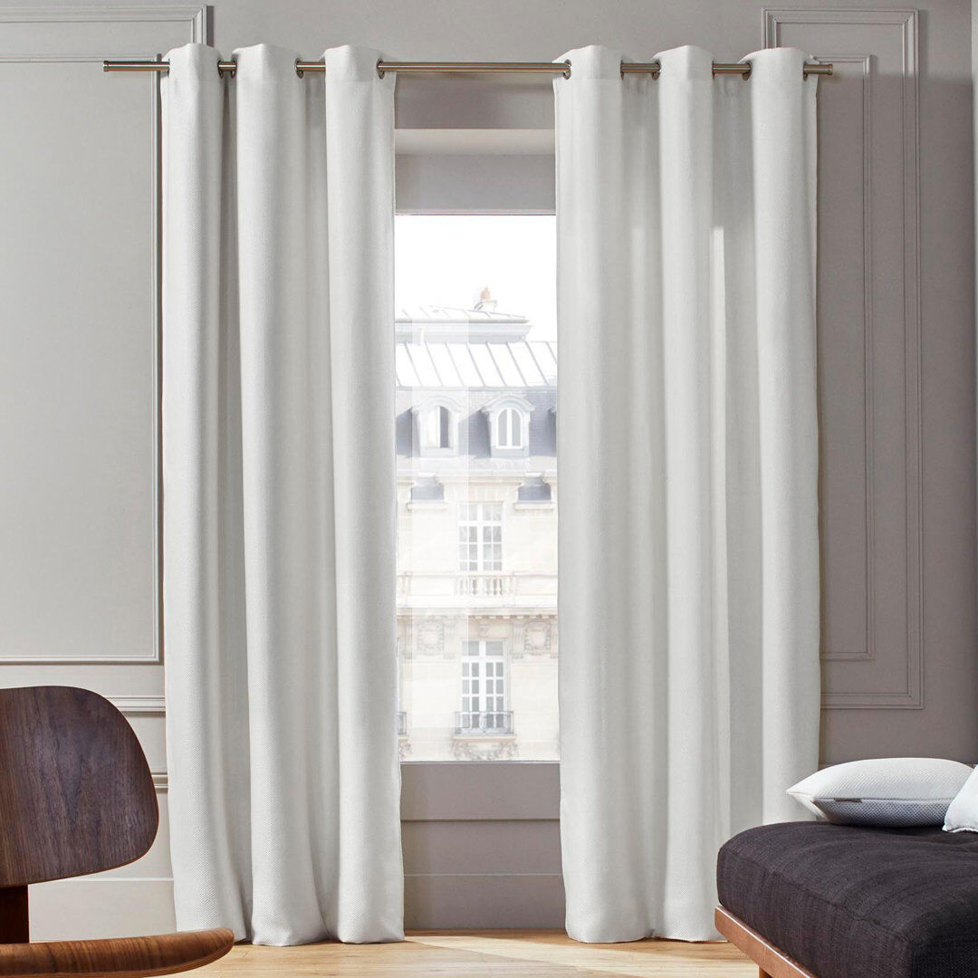 17 Stories Hearns Room Darkening Single Curtain Panel Natural 200 W x 277 D cm