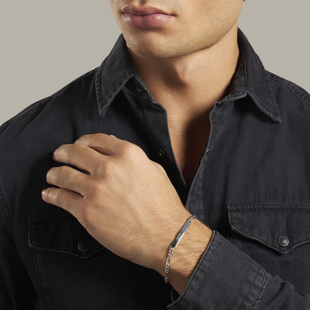 Gourmette Cleor En Argent 925/1000 Homme