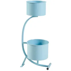 Helloshop26 - Pflanzenständer im Outdoor-Stil 63 x 29 x 21 cm hellblau