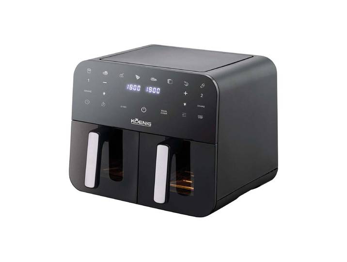 Koenig Quick & Pure 5 Doppel-Heissluftfritteuse Schwarz