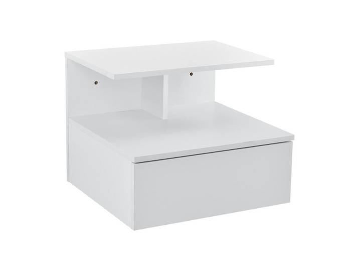 [en.casa] Wandschrank Amberg, Weiß, Holzwerkstoff, 1 Schubladen, Rechteckig, 40x31x35 cm, Wohnzimmer, Regal, Wandregal
