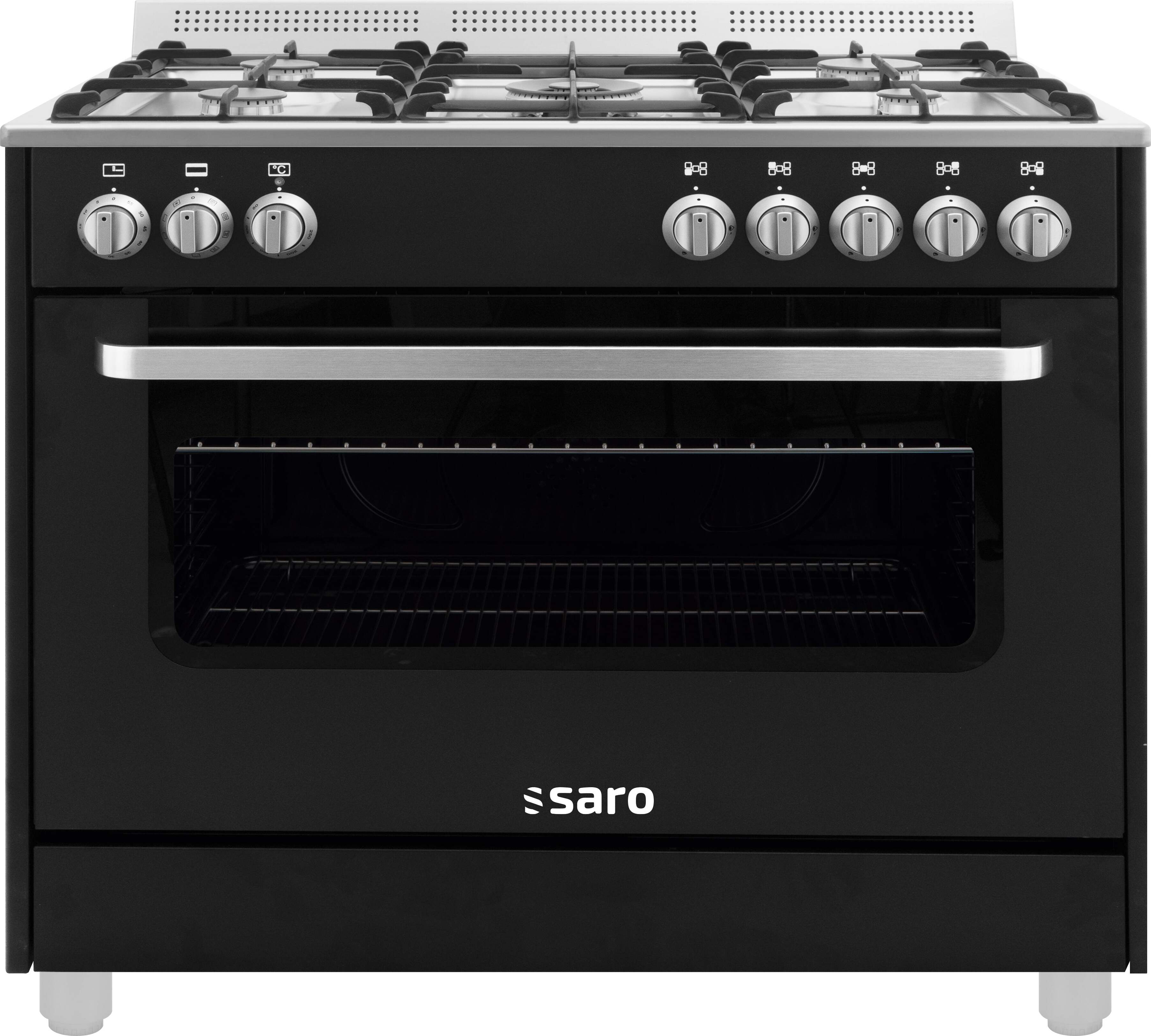SARO Multifunktionsherd Gas/Elektro / Modell TS95C61LNE schwarz