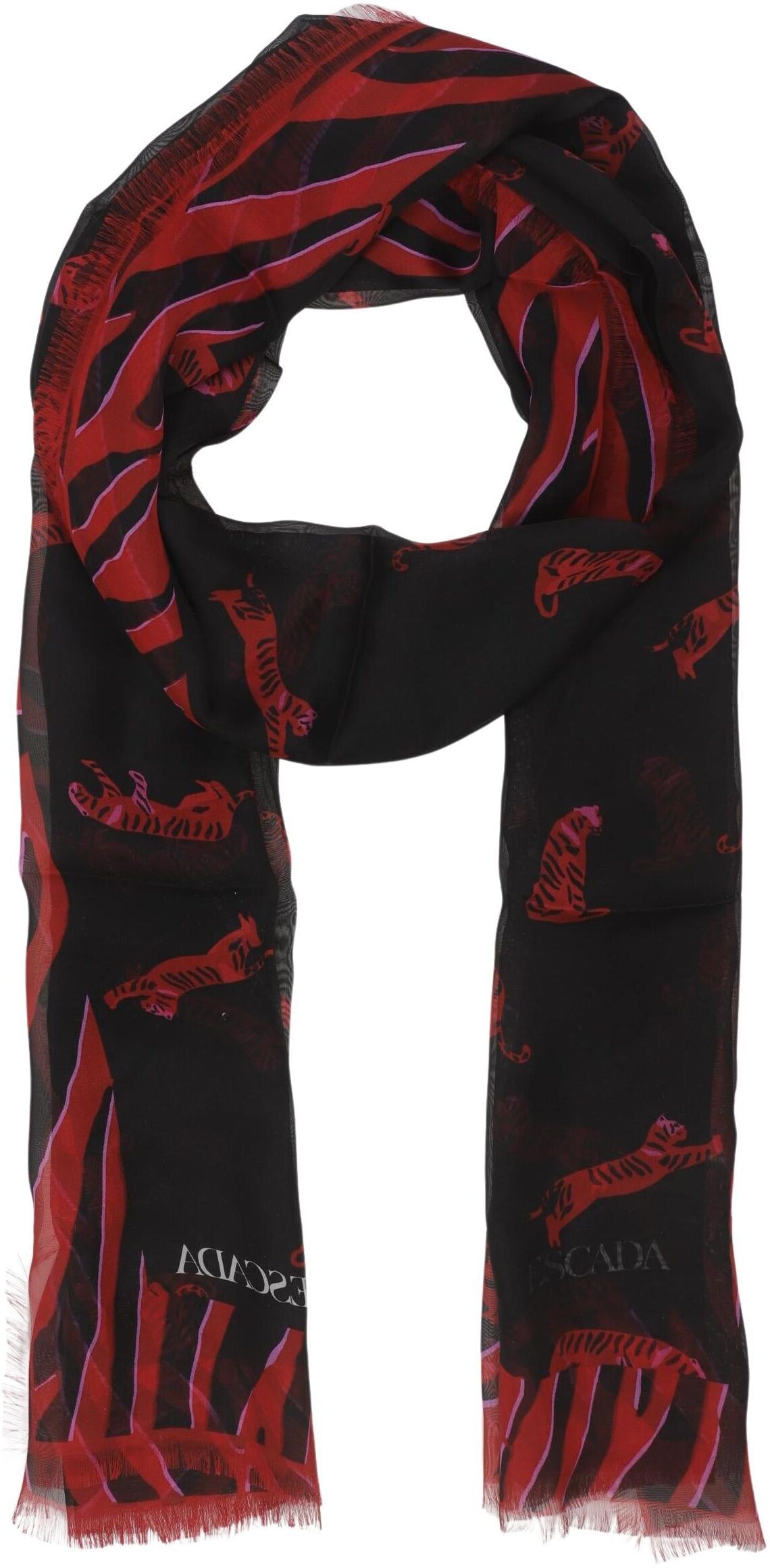Escada Damen Schal oder Tuch, Mehrfarbig, Seide - Second Hand