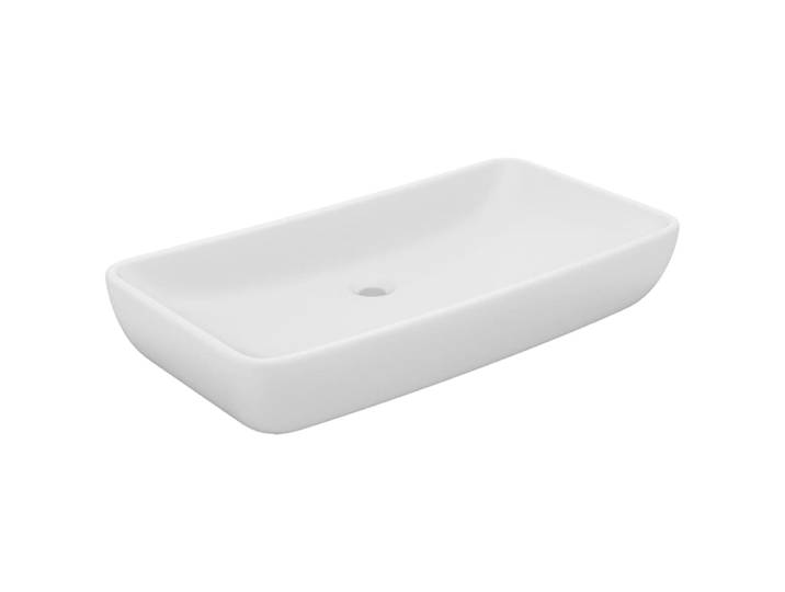 Lavabo de luxe rectangulaire Céramique blanc mat 71x38 cm
