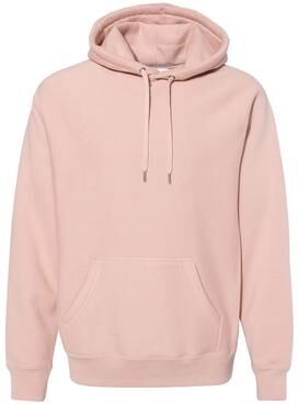 Independent Trading Co. IND5000P Legend Premium Heavyweight Cross-Grain Hooded Sweatshirt in Dusty Pink size Large   Cotton/Polyester Blend
