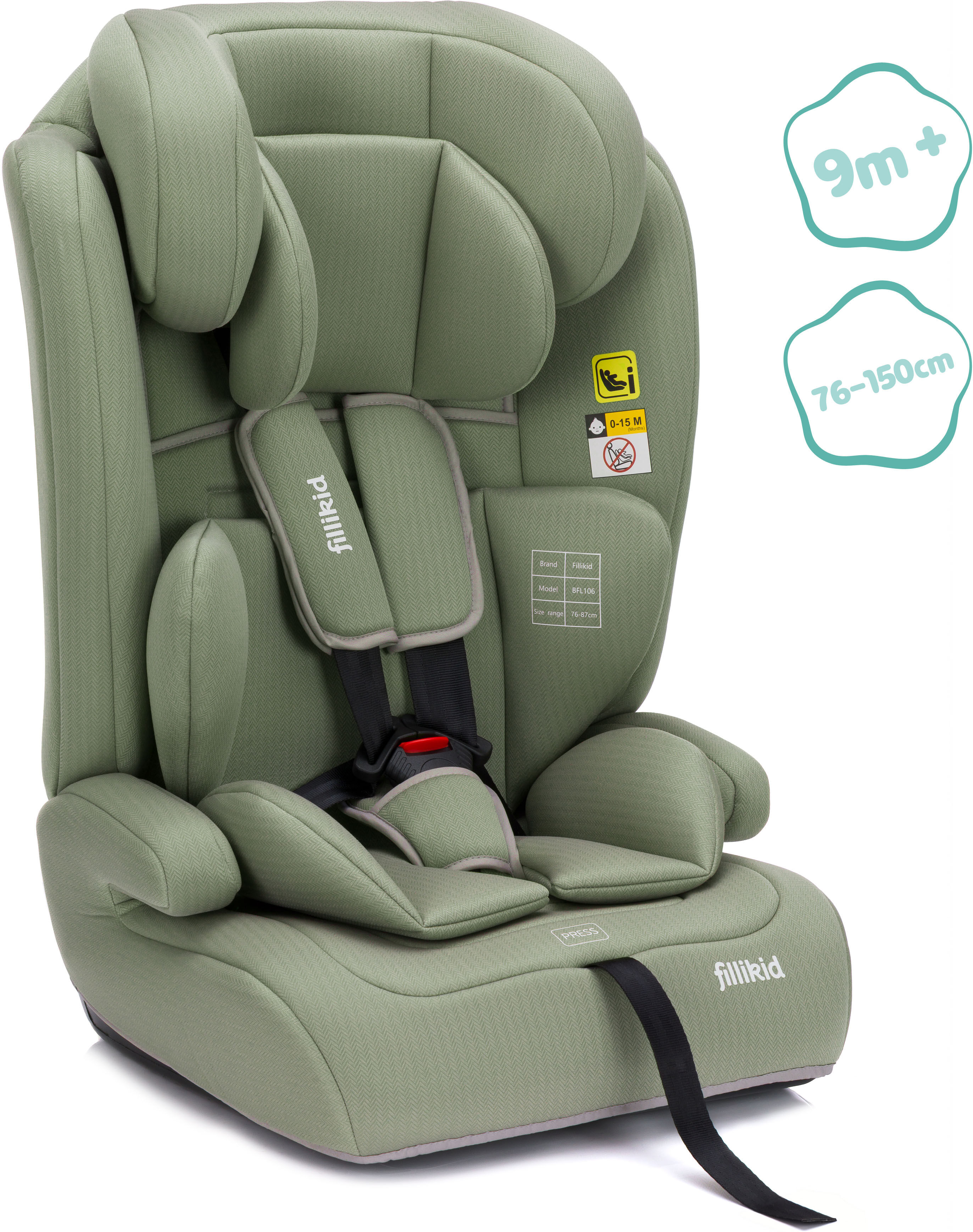 Autokindersitz FILLIKID "Olli", Baby, mint, Polyester, Kindersitze Autokindersitz