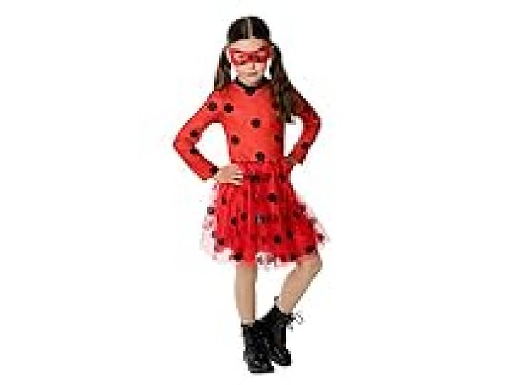 RUBIE'S Miraculous Officiel - Déguisement Robe Tutu Ladybug pour Enfant sans Masque - Taille Unique 5-8 ans. Idée Cadeau pour Carnaval, ou Anniversaire LadyBug