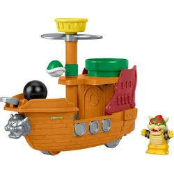 Fisher-Price Little People My Mario Bowser-Luftschiff und Figurenset Kleinkindspielzeug