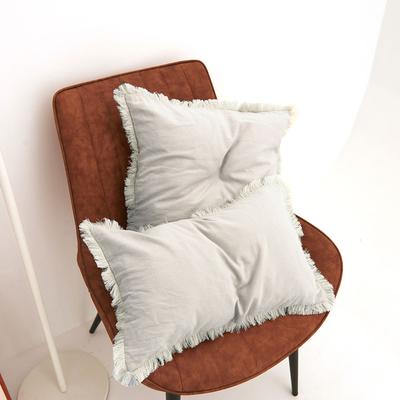Perfect Picks Market Boho Tassel Cushion Cover For Sofa And Living Room Decor With Hidden Zipper beige Gray 17.72 17.72 In