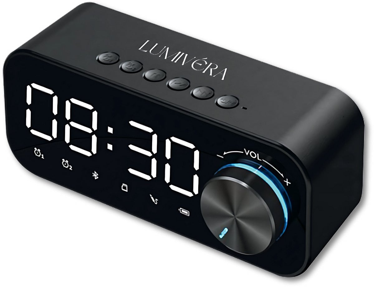 Lumivéra Digitale Wekker met FM-radio en Bluetooth - Zwart