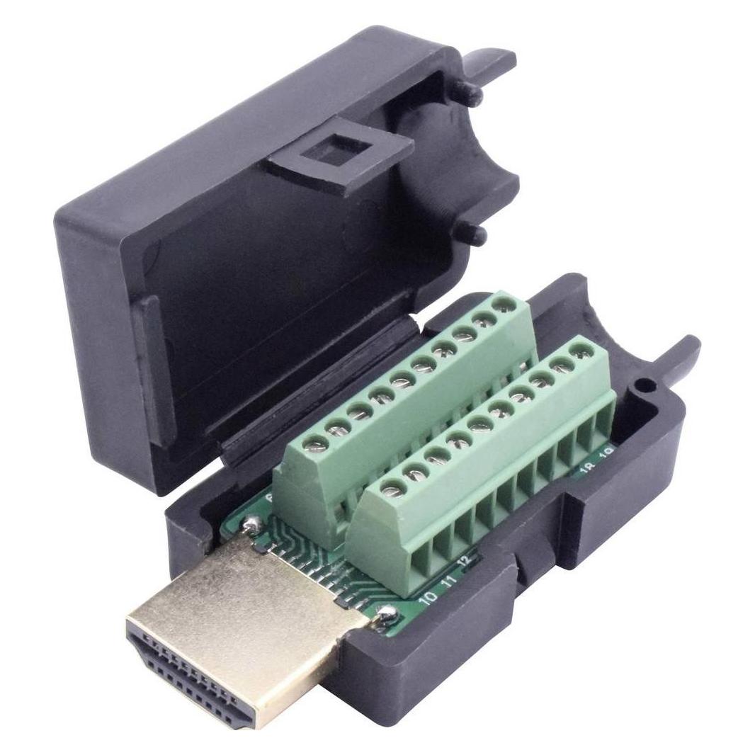 Tru Components HDMI Einbaustecker mit Gehäuse (T1904C104)