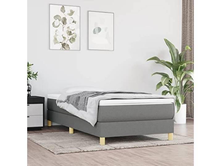 RJPLMFV Lattenrost mit Matratze, 80 x 200 cm, Dunkelgrau Taschenfedern, mittelharter Ständer, Lattenrost aus atmungsaktivem Stoff