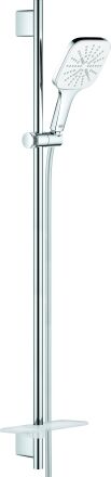 Grohe Rainshower douche match0 26586LS0 blanc lune, barre de douche 900 mm, 3 modes de jet