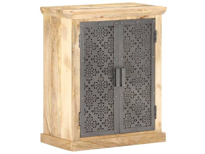 vidaXL Sideboard mit Stahltüren 60x35x75 cm Mango Massivholz
