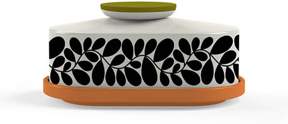 Orla Kiely Sycamore Stripe Orange Butter Dish