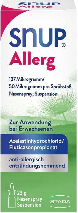STADA Consumer Health Deutschland GmbH SNUP Allerg 137 µg/50 µg pro Sprühstoß Nasenspray 23 g