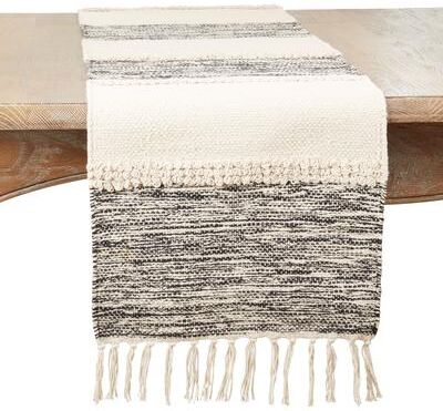 Saro Lifestyle Banded Design Table Runner