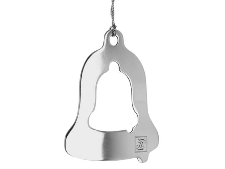 Fink Deko- Anhänger Glocke aus Edelstahl 15 cm als Fensterdeko & Christbaumschmuck
