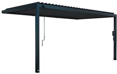 Backyard Discovery Evanston 18x10' Steel Wall-Mounted Louvered Pergola