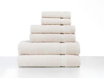 LUCIA MINELLI Luxury Turkish Villa Collection Bathroom Towel - Quick Dry Bath Towel Set (Set of 6)