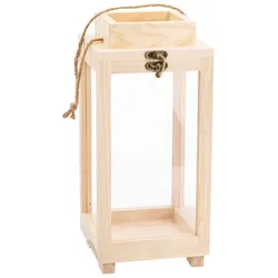 Laterne aus Holz, 15 x 15 x 32 cm