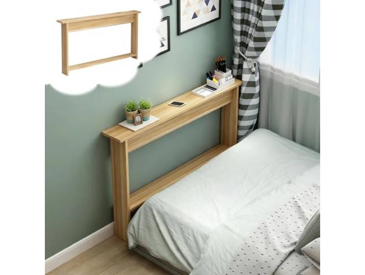 UrbanUp Regal Hinter Sofa Bettbank Oder Sofa-Konsolentisch Holz Hinter Sofa Schmaler, Langer Nachttisch zur Wandmontage mit Absturzsicherung; Lückenfüller Zwischen Bett und Kopfteil – Geeignet
