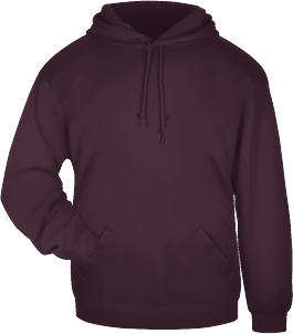 Badger Sport 1254 Hooded Sweatshirt in Maroon size Small   Fleece BG1254, 125400