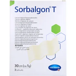 Sorbalgon T Tamponade Streifen 1 G/30 cm 3 ST