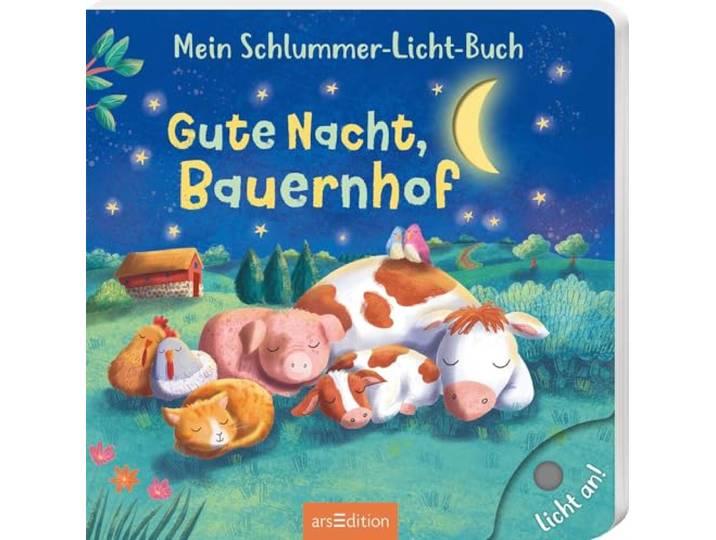 Mein Schlummer-Licht-Buch: Gute Nacht, Bauernhof: Mit LED-Lichtern Liebevolles Einschlafbuch mit Licht und ersten Reimen für Kinder ab 18 Monaten