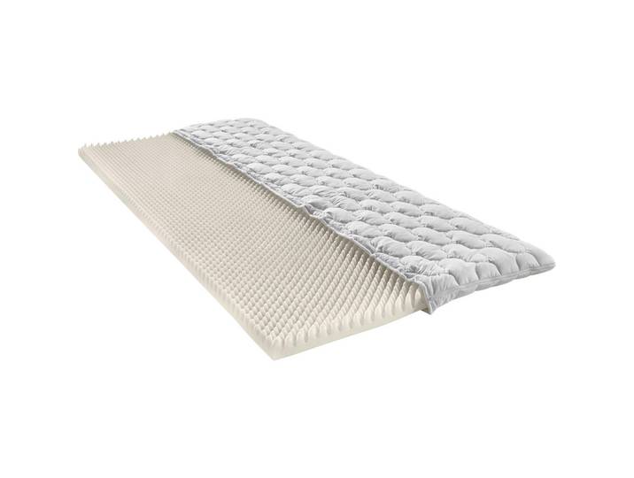 FAN Topper, Weiss, Textil, 160x200 cm, Textiles Vertrauen - Oeko-Tex®, Bezug abnehmbar/waschbar, für Hausstauballergiker geeignet, bessere Druckentlastung durch Noppenstruktur, Schlafzimmer, Matratzen, Topper