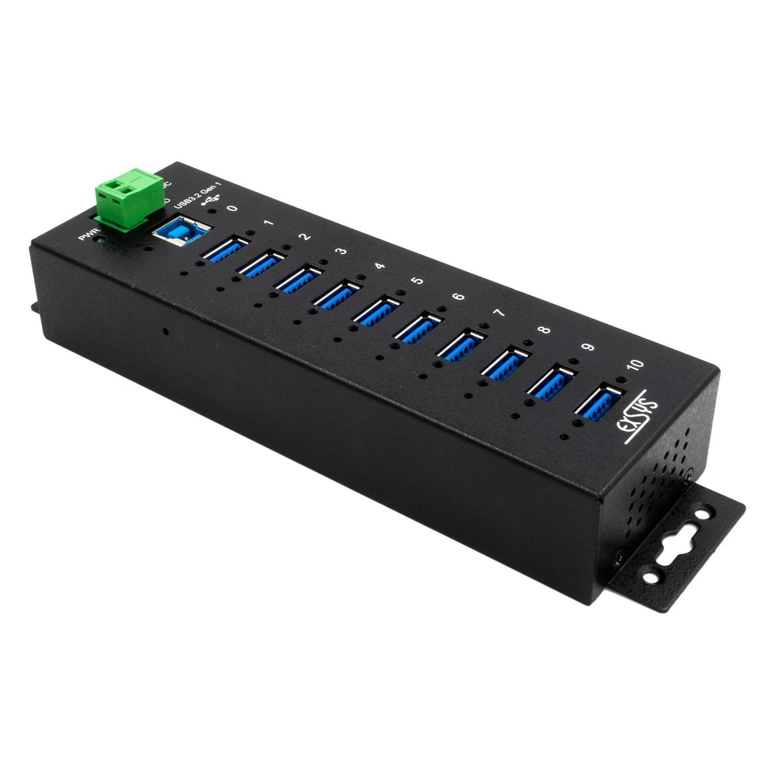 Exsys Managed Shareable USB 3.2 Gen 1 Hub 10-Port (USB-B, 10 Ports) (EX-1580SHMVS)