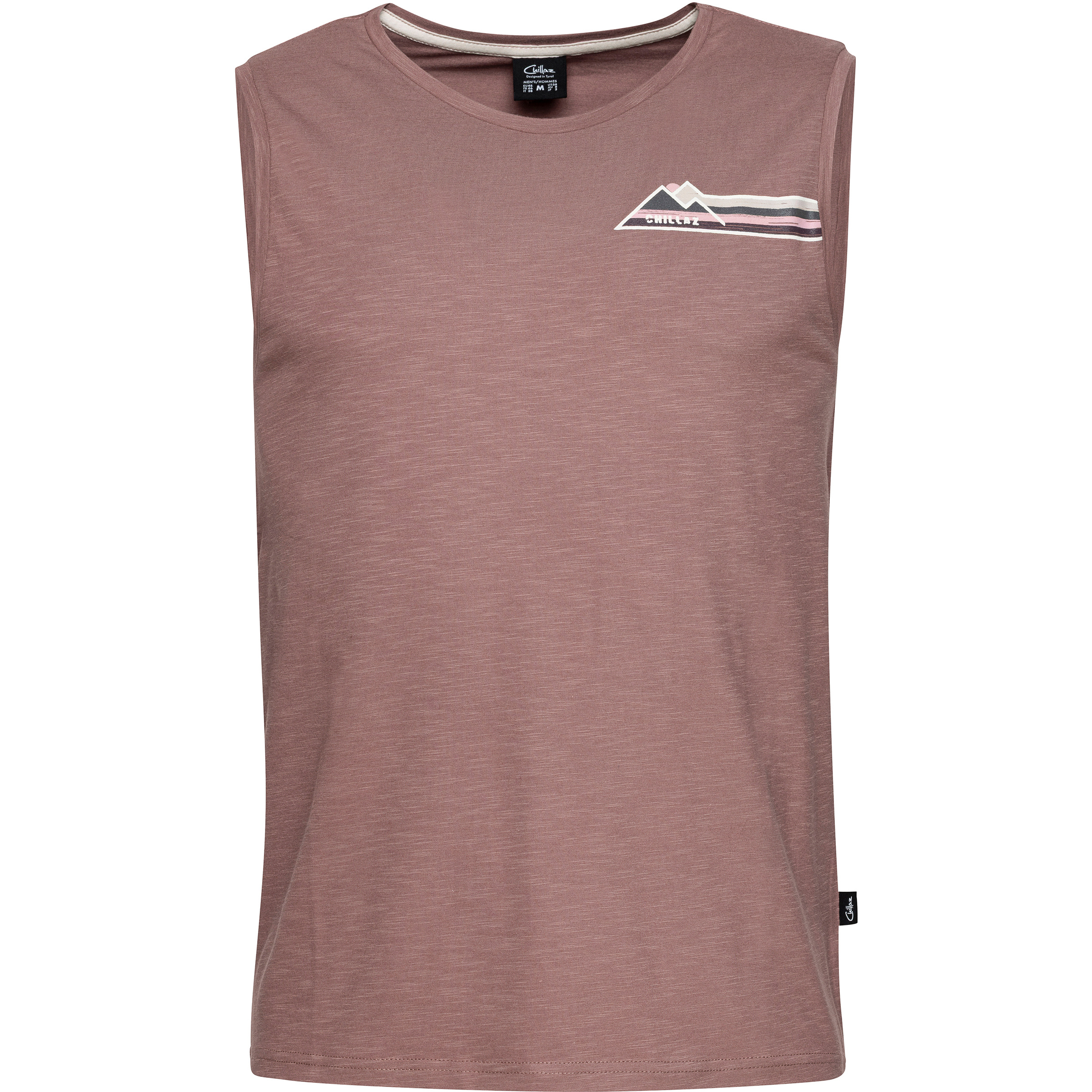 Chillaz Calanques Mountain Stripes Herren Tanktops rot Größe S Bouldern | Sportklettern | Lifestyle Hautfreundlich Lyocell (Tencel)