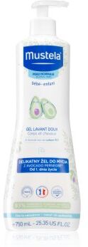 Mustela Bébé Bain gel de limpeza capilar e corporal para crianças 750 ml. Bébé Bain